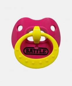 Battle Sports Football Binky Oxygen Pink And Yellow