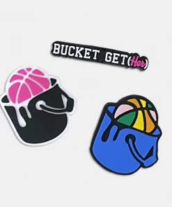 Bucket Get(Her) BGH Logo, BGH Multi Logo & BGH Def Logo Jibbitz 3 Pack Basketball