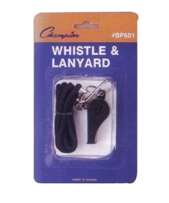 Champion Sports Champion Plastic Whistle/Lanyard Combo