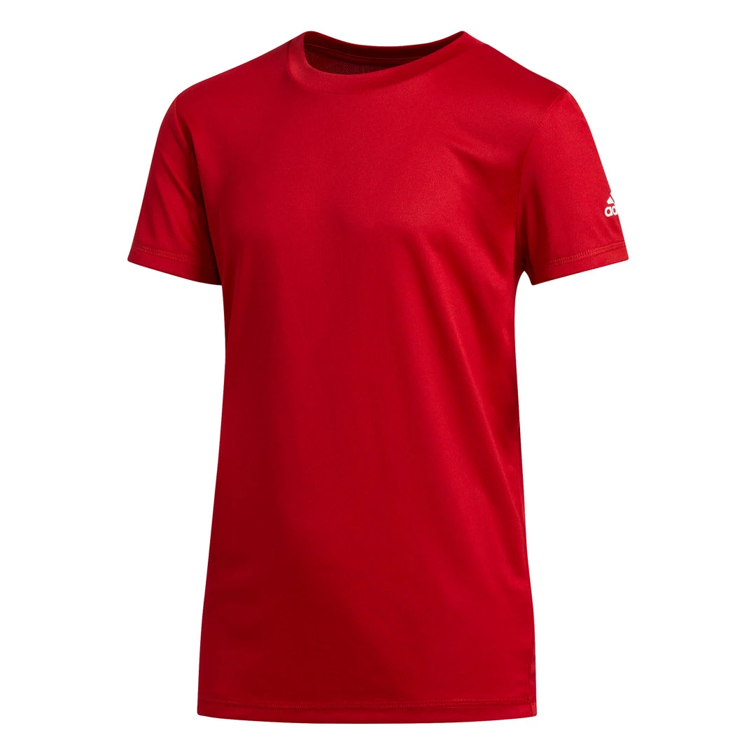 Adidas Youth Clima Tech Tee, Red Apparel 1 Adidas Youth Clima Tech Tee, Red Apparel