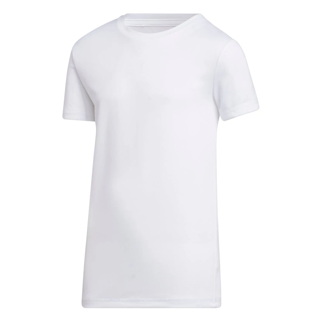 Adidas Youth Clima Tech Tee, White 1 Adidas Youth Clima Tech Tee, White