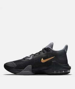 Nike Air Max Impact 3 Basketball Shoe, Black-Metallic Gold