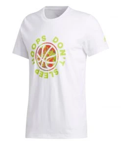 Adidas Apparel Mens Summer `Hoops Don't Sleep` Tee