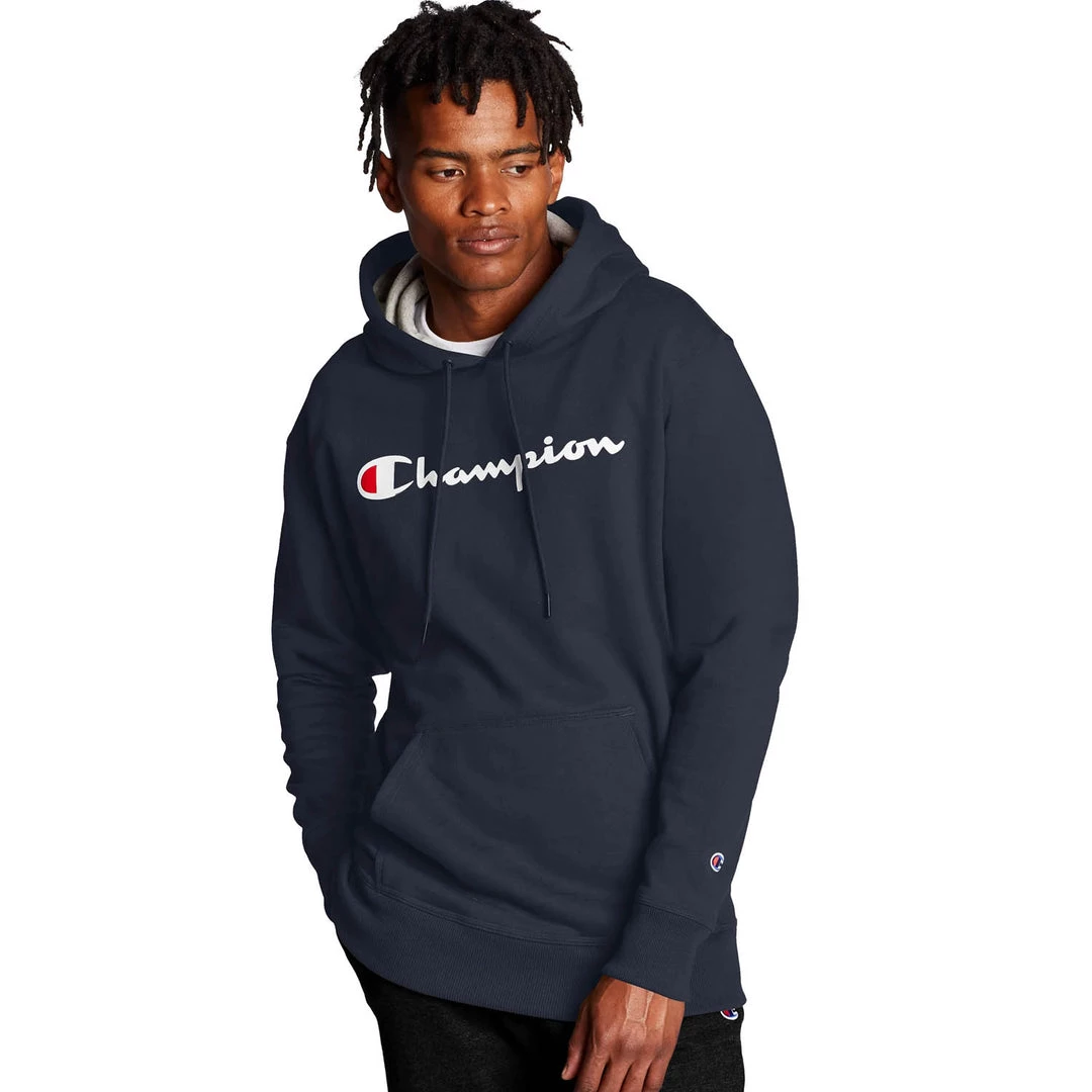Champion Apparel Mens Graphic Powerblend Fleece Hood 1 Champion Apparel Mens Graphic Powerblend Fleece Hood
