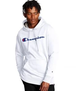 Champion Apparel Mens Graphic Powerblend Fleece Hood