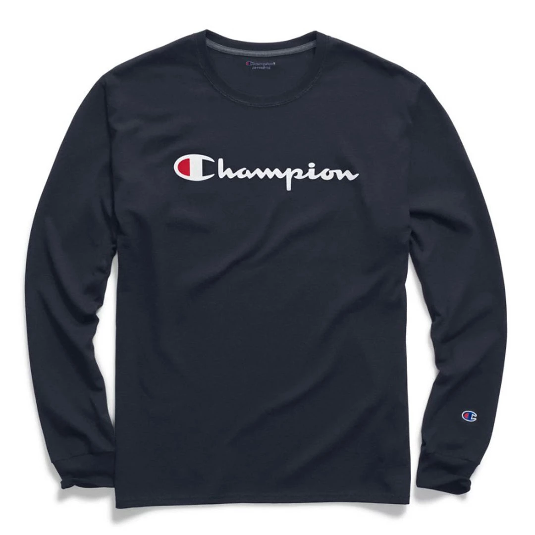 Champion Classic L/S Script Tshirt Apparel 3 Champion Classic L/S Script Tshirt Apparel