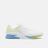 Reebok Footwear Women's Nano X2 Training Shoes, White/Essential Blue/Acid Yellow